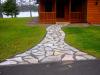flagstone pea gravel walkway