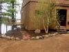 Colorado Red Flagstone Walkway with Chocolate Mulch