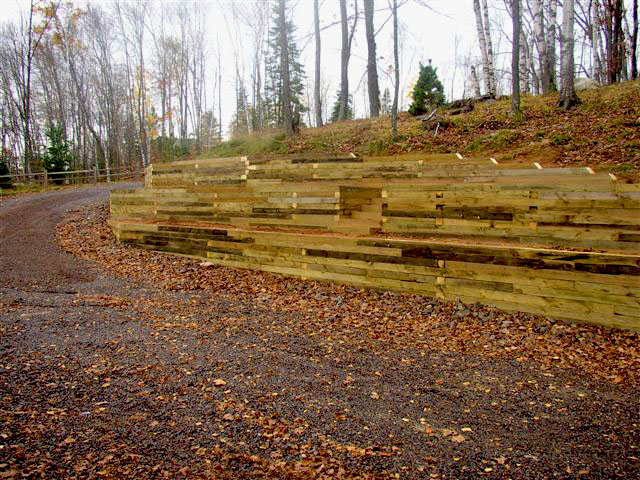 Treated Timber retaining wall 3